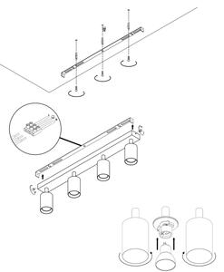 Bodové svítidlo ANGIE 4xGU10/35W/230V černá