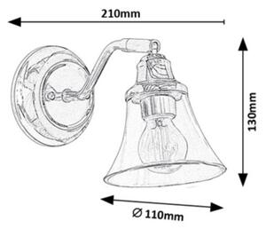 Rabalux 3207 - Koupelnová nástěnná lampa ANTOINE 1xE14/40W/230V IP44