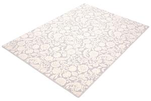 Kusový koberec vlněný Agnella Galaxy Alula Květy Šedý Rozměr: 200x300 cm