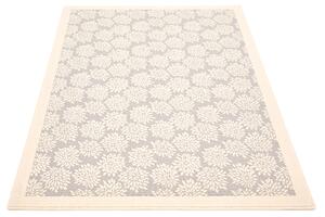 Kusový koberec vlněný Agnella Galaxy Crisan Květy Šedý Rozměr: 160x230 cm