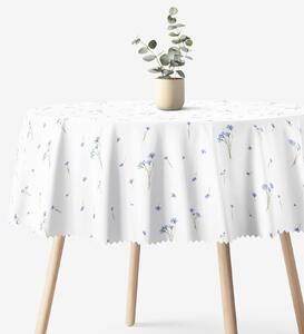 Goldea kulatý teflonový ubrus - modré chrpy Ø 130 cm