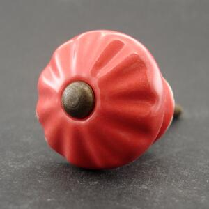 Knopka červená - model 4 Barva kovu: zlatá