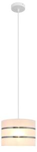 Lustr na lanku HELEN 1xE27/15W/230V pr. 20 cm bílá