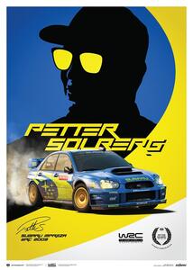 Umělecký tisk Subaru Impreza WRC 2003 - Petter Solberg, (50 x 70 cm)