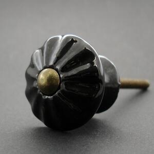 Knopka černá - model 4 Barva kovu: stříbrná