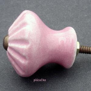 Knopka růžová- model 9 Barva kovu: stříbrná