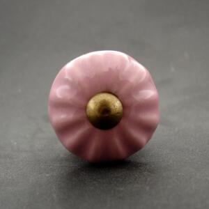 Knopka růžová- model 3 Barva kovu: stříbrná