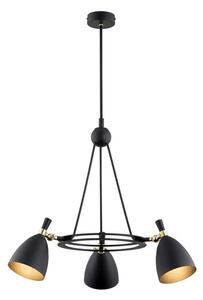 Argon 6149 - Lustr na tyči CHARLOTTE 3xE27/15W/230V černá/zlatá