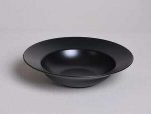 Černý hluboký talíř z kameniny ø 26 cm – Hermia