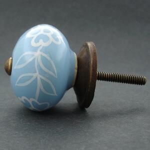 Keramická úchytka-Povíjnice modrá Barva kovu: antik světlá