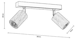 Spot-Light 3912174 - LED Stropní bodové svítidlo MATTI 2xGU10/5W/230V dub