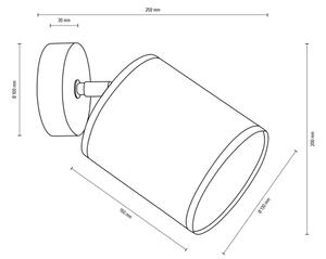 Spot-Light 66791174 - Nástěnné bodové svítidlo BOHO 1xE27/25W/230V dub