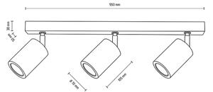 Spot-Light 3913174 - LED Stropní bodové svítidlo MATTI 3xGU10/5W/230V dub