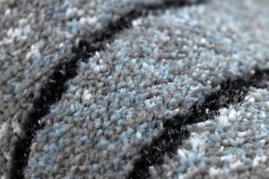 Makro Abra Moderní kulatý koberec COZY 8875 Dřevo šedý / modrý Rozměr: průměr 100 cm