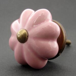 Keramická úchytka-Růžový květ Barva kovu: antik světlá