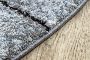 Makro Abra Moderní kulatý koberec COZY 8872 Kámen šedý / modrý Rozměr: průměr 100 cm