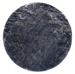 Makro Abra Kulatý koberec Shaggy LAPIN slonová kost / černý Rozměr: průměr 100 cm