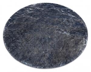 Makro Abra Kulatý koberec Shaggy LAPIN slonová kost / černý Rozměr: průměr 180 cm