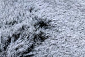Makro Abra Kulatý koberec Shaggy LAPIN šedý / slonová kost Rozměr: průměr 80 cm