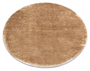 Makro Abra Kulatý koberec Shaggy LAPIN slonová kost / hnědý Rozměr: průměr 120 cm