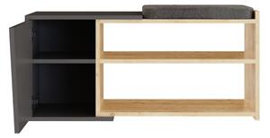 Botník FIONA 104x47x37 cm hnědá/antracit