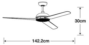 Lucci air 213301- LED Stmívatelný stropní ventilátor UNIONE 1xGX53/12W/230V + DO