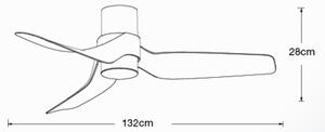Lucci air 213355- LED Stmívatelný stropní ventilátor NAUTICA 1xGX53/12W/230V +DO