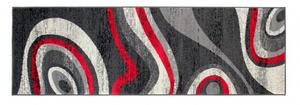 Makro Abra Koberec Běhoun CHEAP D317A tmavě šedý červený Rozměr: 100x150 cm
