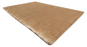 Makro Abra Kusový koberec Shaggy LAPIN slonová kost / hnědý Rozměr: 80x150 cm
