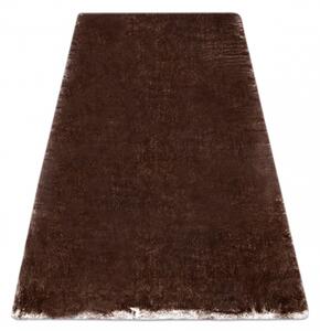 Makro Abra Kusový koberec Shaggy LAPIN slonová kost / čokoláda / hnědý Rozměr: 80x150 cm