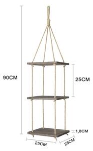 Závěsná police 90x25 cm smrk