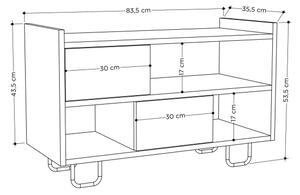 Botník TROY 53,5x83,5 cm šedá