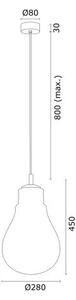 Argon 4879 - Lustr na lanku JESSE 1xE27/15W/230V zlatá/bílá