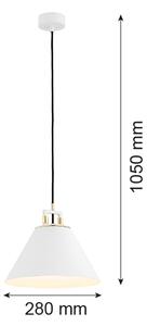 Argon 4914 - Lustr na lanku ORTE 1xE27/15W/230V bílá