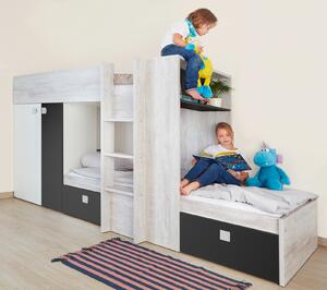 Patrová postel pro dvě děti Bo1 90x200 - cascina, shade