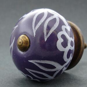 Keramická úchytka -Povíjnice fialová Barva kovu: antik světlá