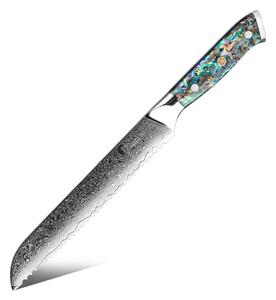 Nůž na pečivo z damaškové oceli SaKuRo Ocean Shell 20,3 cm