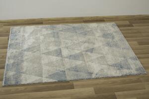 Balta Kusový koberec WORLD 78312/542 Trojúhelníky béžový / šedý / modrý Rozměr: 80x150 cm