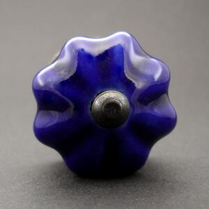 Keramická úchytka-Tmavě modrá - SMALL Barva kovu: zlatá