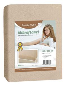Bellatex Prostěradlo Mikroflanel Béžová rozměr 90x200 cm