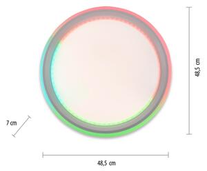 Leuchten Direkt 15154-16-LED RGB Stmívatelné stropní svítidlo EDGING 39W/230V+DO