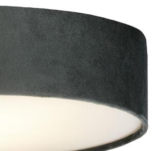 Searchlight 23298-2GY - Stropní svítidlo DRUM PLEAT 2xE27/15W/230V šedá