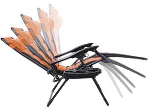 Delux nulová gravitační zahradní židle, ve více barvách-oranžová