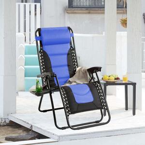 Delux nulová gravitační zahradní židle, ve více barvách-modrá