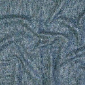 Vlněná látka metráž š. 150 cm - Blue Green Herringbone - John Hanly