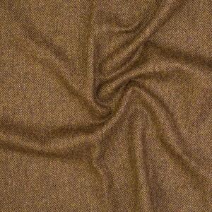 Vlněná látka metráž š. 150 cm - Brown Herringbone - John Hanly