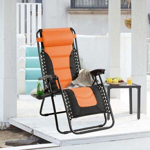 Delux nulová gravitační zahradní židle, ve více barvách-oranžová