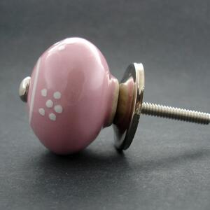 Keramická úchytka -Sedmikráska růžová Barva kovu: antik světlá