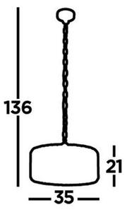 Searchlight 82101-3CC - Lustr na řetězu CHAPEAU 3xE27/60W/230V