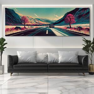 FeelHappy Obraz na plátně - Roadtrip na divokém západě Velikost obrazu: 180 x 60 cm